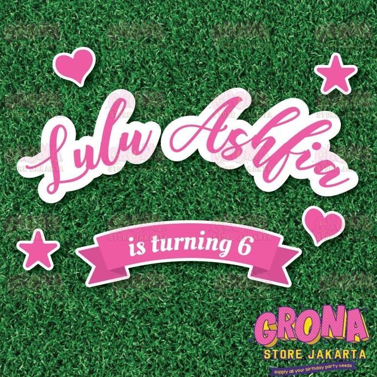 Tulisan nama Dekorasi Backdrop Ulang tahun / Lamaran / wedding / Tasyakuran Aqiqah / Tedak Sinten