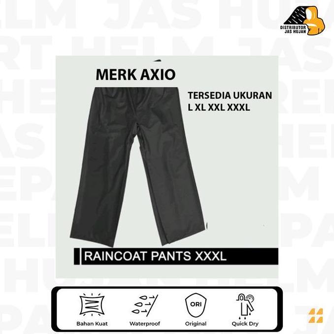 Celana Jas Hujan Merk AXIO KARET Bahan Karet