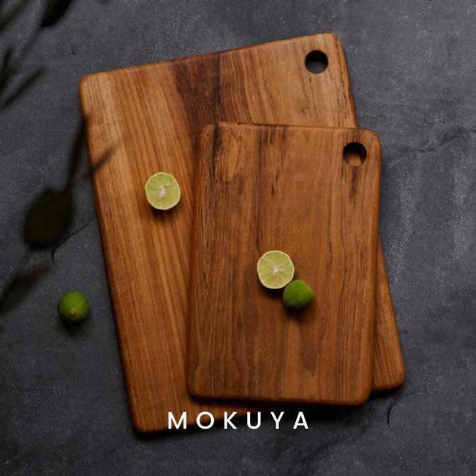 Tantan - Talenan kayu jati besar premium 2cm | Cutting Board Tebal Estetik untuk Masak & Dekor Dapur
