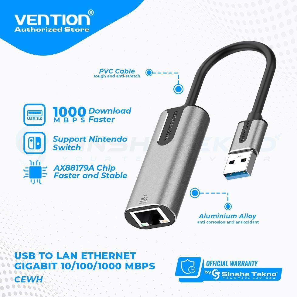 Vention USB to LAN Rj45 Ethernet Adapter High Speed For Mac Windows