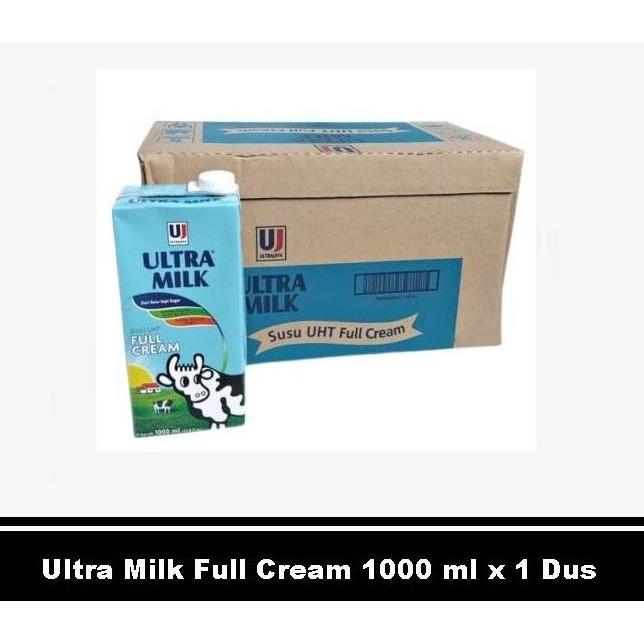 Ultra Milk Susu Uht Full Cream 1L 1 Liter X 1 Dus 12Pcs