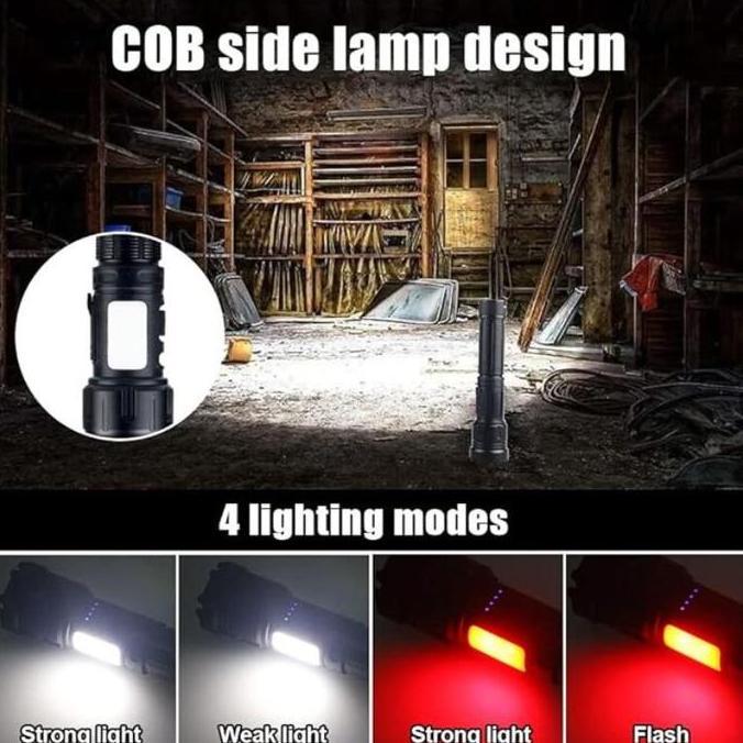 Senter SWAT LED / Senter LED XHP-160 / Senter Cas USB Portable 7 Mode