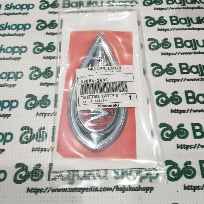 EMBLEM STIKER STICKER TANGKI TENGKI TANKI KAWASAKI W175 W 175 ORIGINAL Terlaris