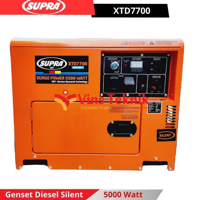 Mesin Genset Silent Diesel Generator 5000 Watt Xtd7700 Supra Xtd 7700