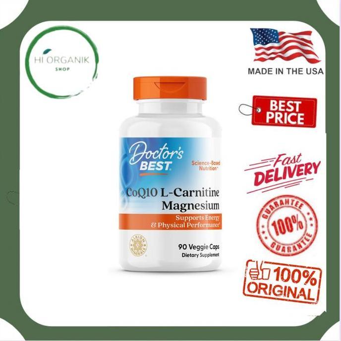 Doctor'S Best Coq10 L-Carnitine Magnesium 90 Veggie Caps Original