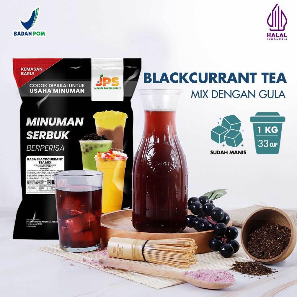 adibyanss - powder drink blackcurrant tea mix 1kg | bubuk minuman fruit tea
