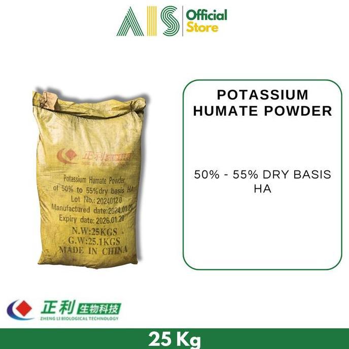 Pupuk Potassium Humate Powder / Kalium Humate Powder 25Kg