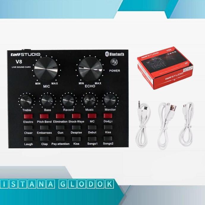 Paket Komplit Microphone Bm800 Soundcard V8 Mixer V8 Rekaman Promo