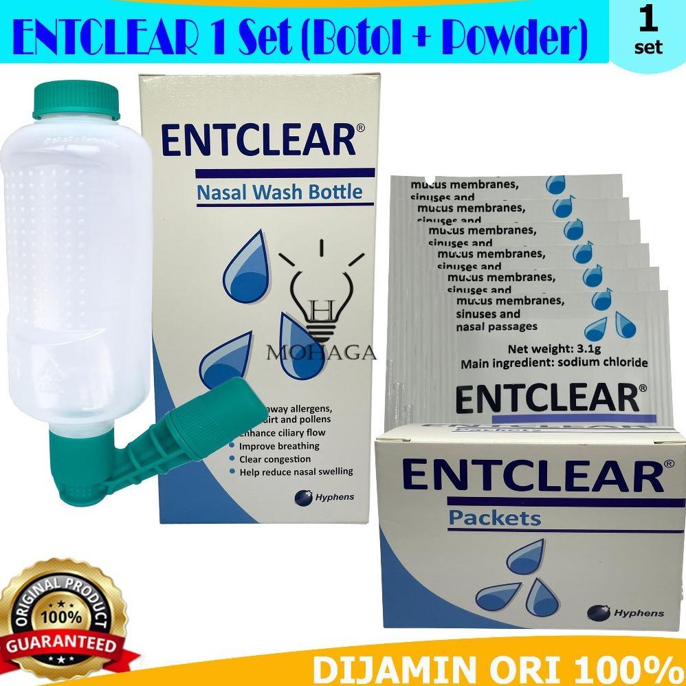 ENTClear Nasal Wash Bottle dan ENTClear Packets Nasal Wash - ENTClear 1 SET