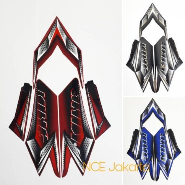 STIKER STRIPING LIS BODY RX KING 2008 BIRU MERAH HITAM