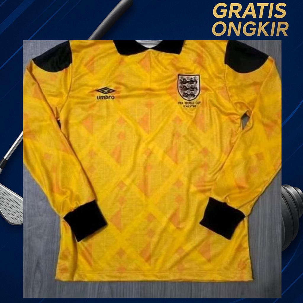 Jersey Retro Gk England Goal Keeper 1990S Size Lengkap S-5Xl Blokecore Vintage Classic