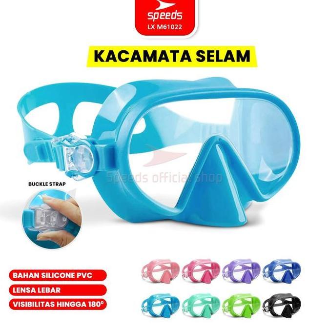 SPEEDS Snorkel Mask Kacamata Selam Dewasa Peralatan Menyelam M61022
