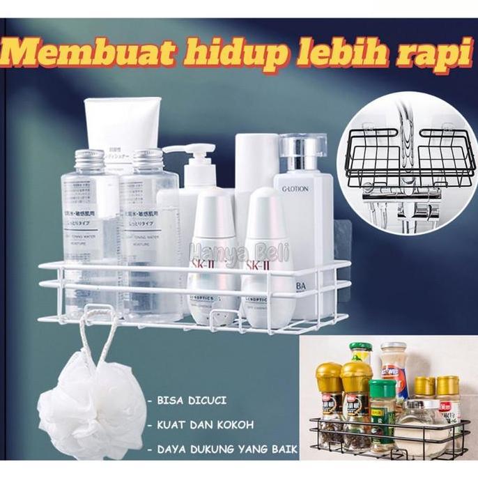 Rak Dinding Besi Serbaguna Rak Tempel Besi Kamar Mandi Rak Kamar Mandi murah