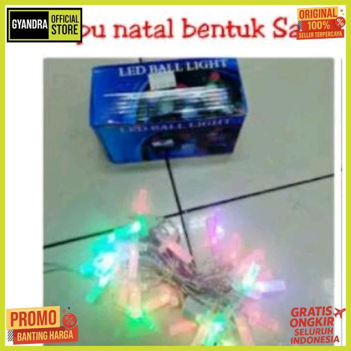 Promo Lampu Natal Motif Bunga Bintang Star Salib Pohon Natal Hiasan Ornamen Aksesoris Pohon Natal Ch