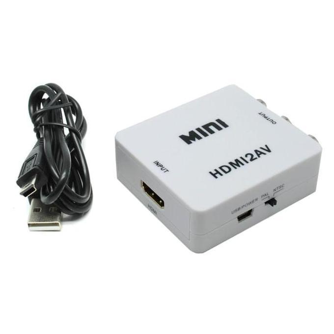 CONVERTER HDMI PS3 PS4 TO VIDEO AV RCA PORT LCD TV TABUNG MONITOR KE