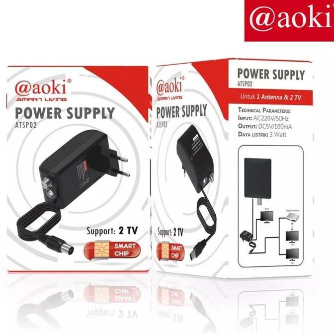Aoki ATSP02 Booster Antena Penjernih TV Tabung Digital Outdoor BONUS Kabel TV 2 Meter