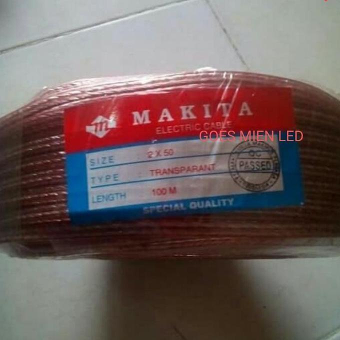 kabel speaker transparan makita 2x50 100 meter