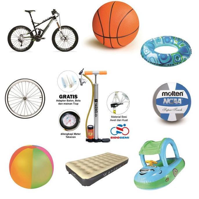 Pompa Ban Sepeda dan Motor Material Besi Merk Jemboly