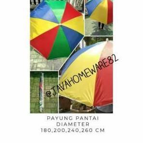 Payung Tenda / Payung Pantai ukuran 240cm, 260cm