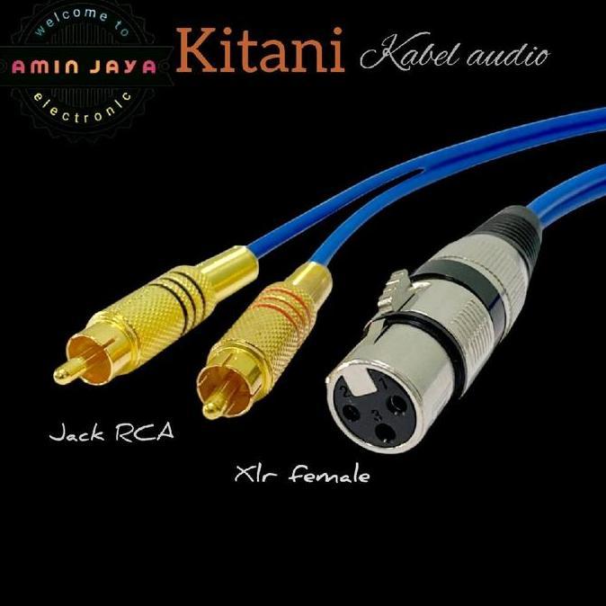 Kabel jack XLR female to dua RCA / jack rca to canon female