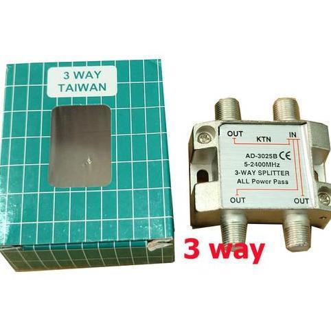 Splitter TV Televisi 3 way Taiwan merk KTN AD-3025B
