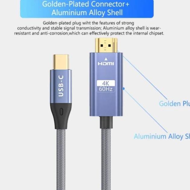 adapter kabel micro usb c android to hdmi ke hdtv tv