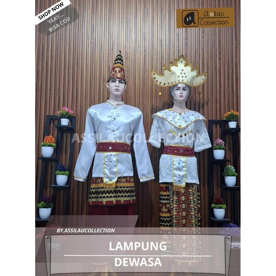 Baju Adat Dewasa Lampung Satuan (Laki/Cewek) Pengantin