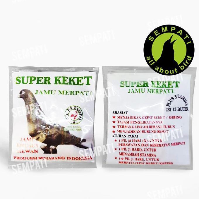 Sempati Super Keket Jamu Merpati Obat Dopping Burung Merpati Balap Vitamin Giring Merpati Kolongan S