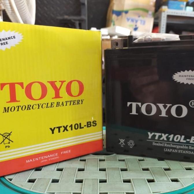 Aki Motor SYM V16 250cc Toyo YTX10L-BS 12V10AH Terlaris