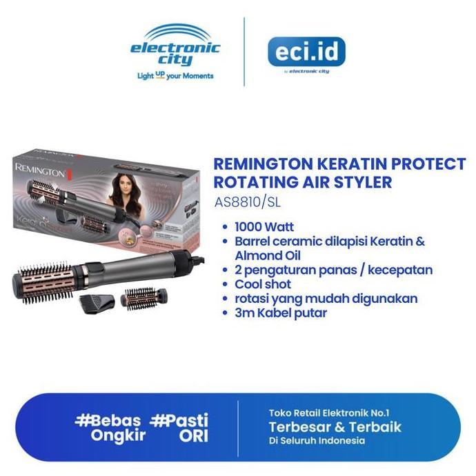 Rosandi.Rose - Remington Keratin Protect Rotating Airstyler As8810/Sl - Catok & Curl Rambut