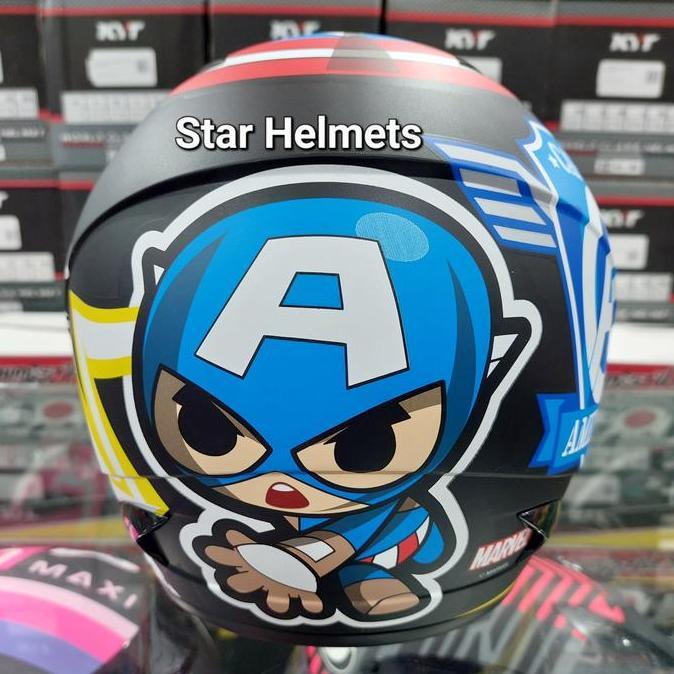 Helm Anak MDS R3 Junior Captain America #3 Matt Black Terlaris