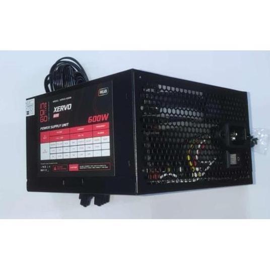 Power Supply Indigo Xervo 600W RGB / PSU PC Computer 600Watt Power supply