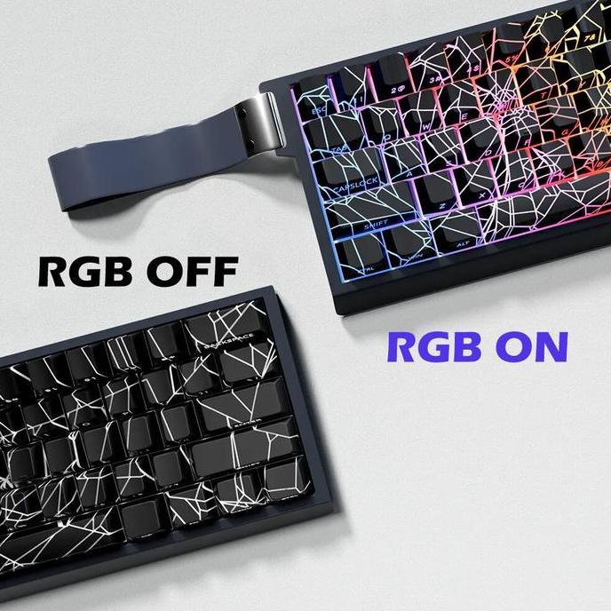 FURYCUBE Spider Web/Lightning Translucent Keycaps 126 Keys Cherry Height Keycaps Sets for Mechanical