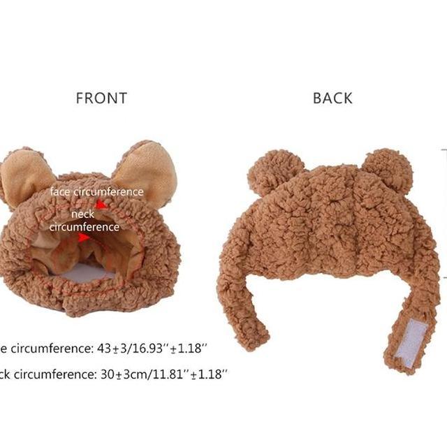 Bear Panda Pet Cat Dog Hat Topi Beruang Anjing Kucing Tiktok Viral Topi Kucing Anjing