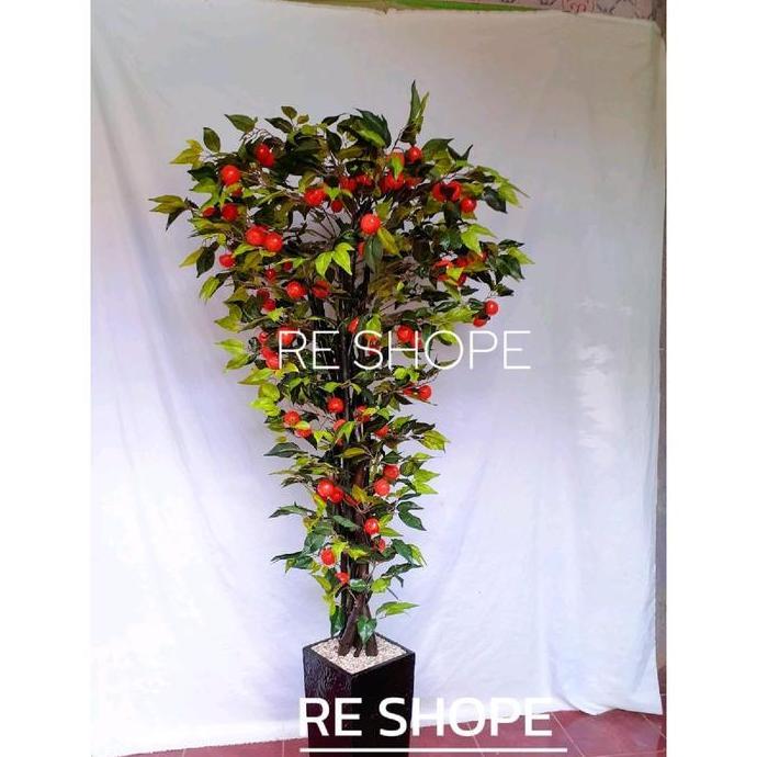 Promo Pohon Buah Apel Bunga Hias Plastik Dekorasi Artificial COD