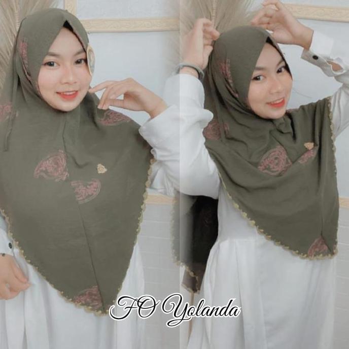 DEWISA SHOP+ Hijab Semi jumbo Yolanda cringkel soft pad ori Fo hijab Dewasa Muslim