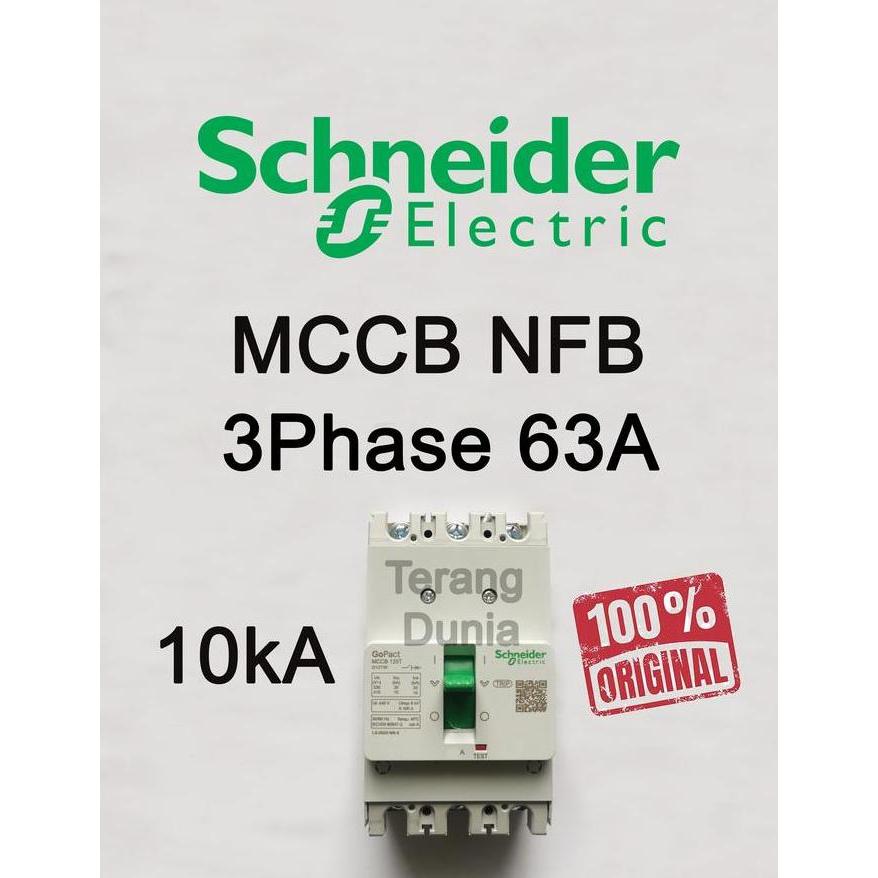 Murah MCCB Schneider 63a NFB Schneider 63a EZC100F3063 Gopact MCCB 3p 63a Non COD