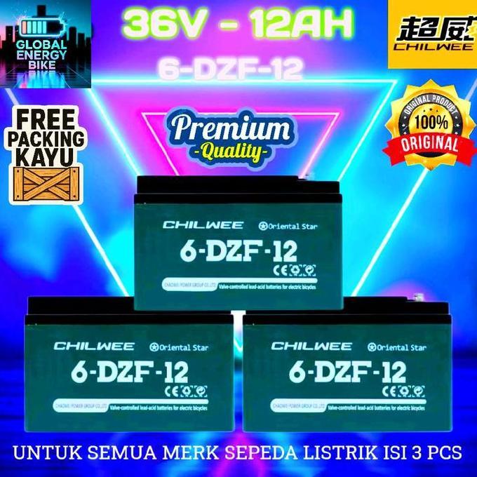 Terlaris Baterai Sepeda Listrik / Aki Sepeda Listrik Chilwee Sepeda Listrik 36V-12Ah / 6-Dzf-12 100 