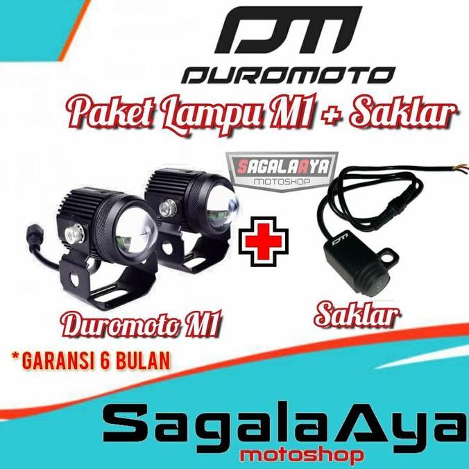 TERBARU - paket lampu duromoto M1 M 1 dan saklar original lampu led sorot kabut
