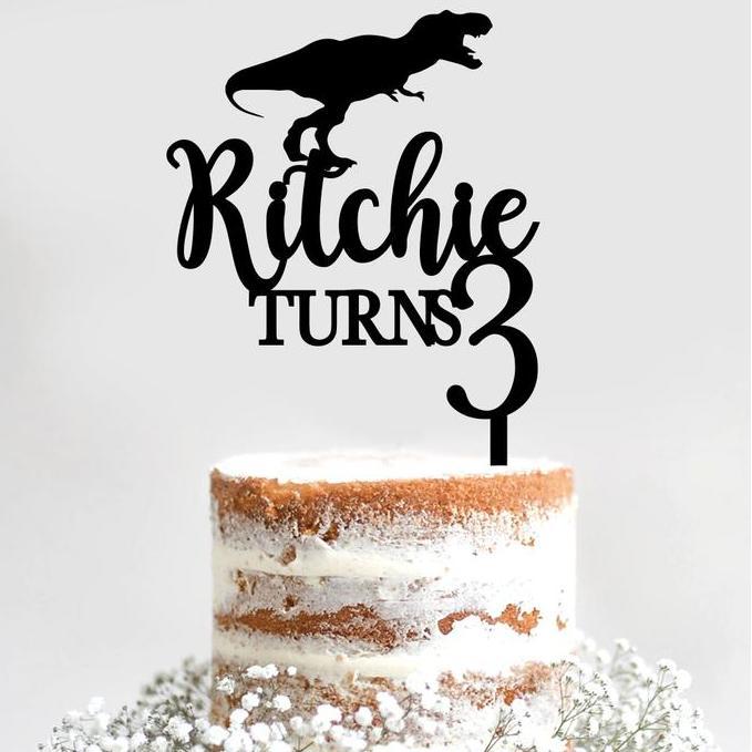 Promo Custom Cake Topper Dinosaurus Topper Kue Akrilik Murah Termurah COD