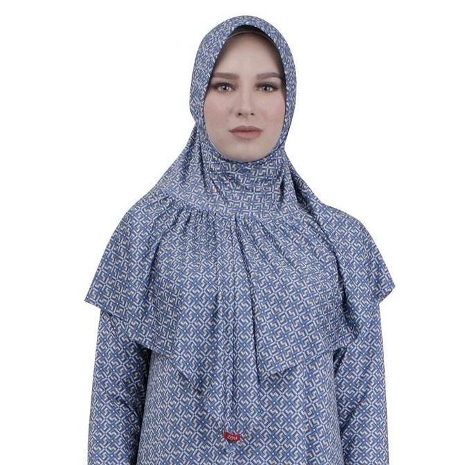 Zoya Kalila Nalanie - Kerudung Bergo Motif Bahan Jersey Rempel Depan