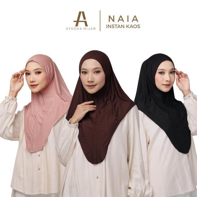 Ayasha Naia | Hijab Kaos Rayon Non Pet | hijab bergo non pet | hijab | Hijab non pet premium | Jilba