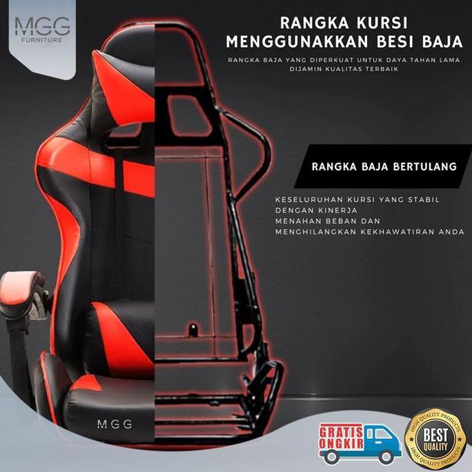 Terlaris Mgg Furniture Steelcore Ergo Series Kursi Gaming & Kerja Multifungsi Pu Leather Premium Rec