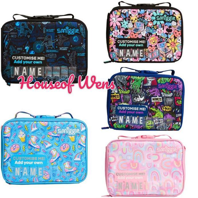 Smiggle Bright Side Square Id Attachable Lunchbox Original