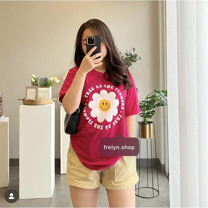 DI13 - PINK FANTA POLOS COLLECTION l BAJU KAOS TSHIRT TUMBLR TEE OVERSIZE JUMBO DAISY
