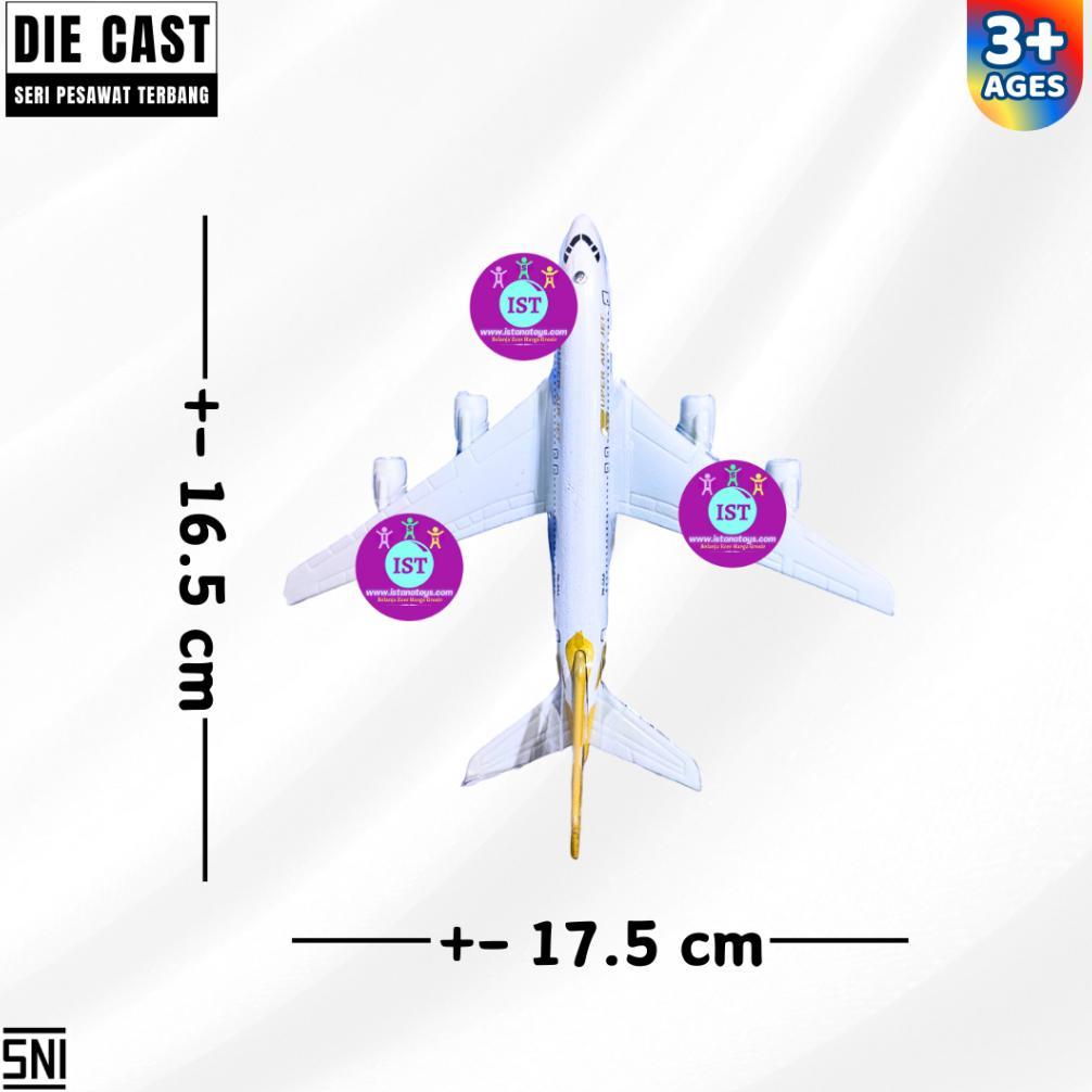 Mainan Diecast Pesawat Terbang Miniatur Maskapai Indonesia Bahan Besi Pullback