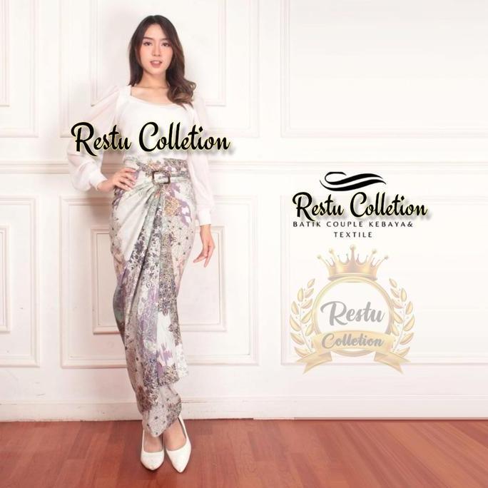 DV132 >> Rok Lilit Warp Skirt Serut Songket Jumputan Batik Panjang Wanita Bawahan Kebaya Kondangan N