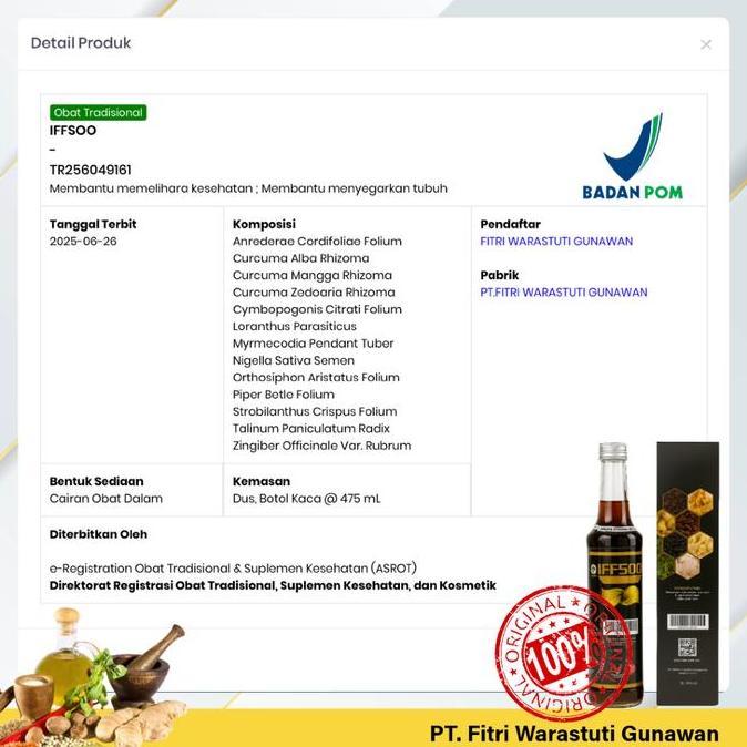 IFFSOO Gold Jamu Herbal Premium Detoks Alami
