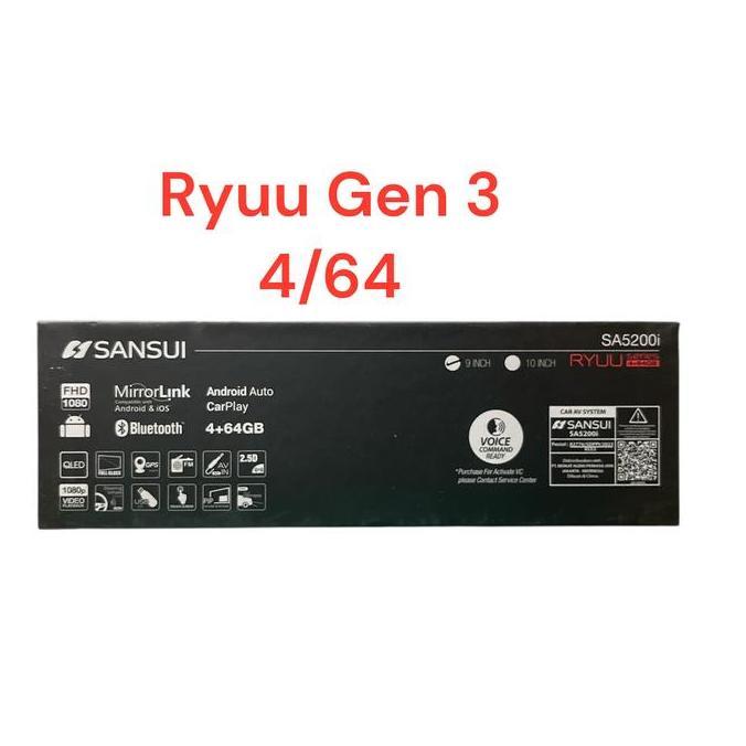 headunit Android Sansui 9inch 4GB TV mobil bonus Kamera