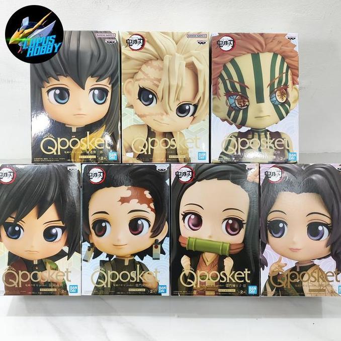 Qposket nezuko tanjiro zenitsu inosuke demon slayer figure banpresto